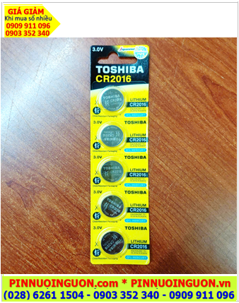 COMBO 1vỉ 5viên Pin Toshiba CR2016; Pin 3v lithium Toshiba CR2016 (20mmx1.6mm) chính hãng _Giá chỉ 57.000đ/ Vỉ 5viên